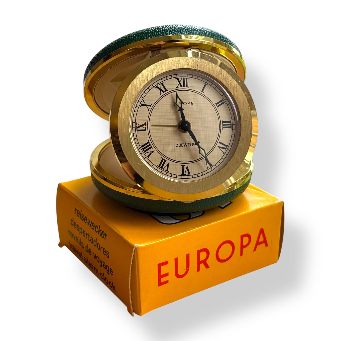 Europa 1970s Travel Alarm Clock New Old Stock Within Box
