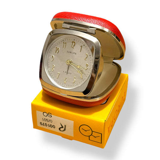 Europa 1970s Travel Alarm Clock New Old Stock Within Box